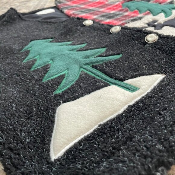 Christopher & Banks Ugly Christmas Sweater Vest Womens Sz M Embroidered Holiday - Picture 5 of 11